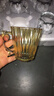 花瓣玻璃水杯琥珀色ins高顏值家用時(shí)尚杯帶手柄水杯牛奶杯 豎紋梅花杯2個(gè) 曬單實(shí)拍圖