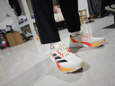 adidas ADIZERO BOSTON 12超輕緩震回彈馬拉松玻纖柱跑鞋阿迪達斯 象牙白/黑色/橙紅   42.5 曬單實(shí)拍圖