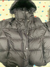 艾萊依陳都靈同款女士羽絨服2025泡芙短款連帽抽繩保暖冬外套 夜鶯灰L 曬單實(shí)拍圖