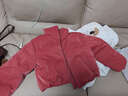 VEROMODA羽絨服女2025冬季新款光澤感90白鴨絨短款面包服拜年紅色 澳木紅 M 曬單實(shí)拍圖