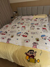 雅鹿冬季加厚牛奶絨四件套毛巾繡雙面絨被套雙人被罩床單床笠床上用品 調皮的小心同學(xué)奶油黃【加厚加絨】 1.8m 床單款 四件套-被套200*230cm 曬單實(shí)拍圖