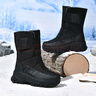 誼嘉寶雪地靴女2025冬季加厚加厚保暖東北旅游棉鞋防水防滑牛筋底媽媽鞋 黑色 加絨 39 加絨加厚，建議拍大一碼 曬單實(shí)拍圖