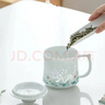 景德鎮陶瓷茶杯手繪開(kāi)窗玲瓏泡茶杯帶蓋馬克杯辦公室個(gè)人水杯子 手繪五彩玲瓏【荷韻】自在杯 曬單實(shí)拍圖