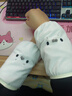察今卡通小海豹袖套冬季毛絨袖套防臟羽絨服護袖辦公室袖套工作袖套 小海豹袖套【2雙裝】 曬單實(shí)拍圖