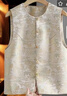 初徑2026早春新款感簡(jiǎn)約醋酸背心馬甲圓領(lǐng)百搭國風(fēng)氣質(zhì)坎肩馬夾女 香檳色 XL 120-135 曬單實(shí)拍圖