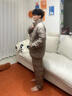 從心25年新款羽絨布三層夾棉睡衣男士冬季加厚加絨保暖棉襖家居服套裝 R 25557橡木色 L 男 [高170-175重100-130斤] 曬單實(shí)拍圖