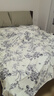 潔帛（JIEBO）100%純棉貢緞四件套A類(lèi)100支新疆長(cháng)絨棉【設計款】碎花床單款200*230黑色 曬單實(shí)拍圖