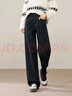 ESE-Y逸陽(yáng)不易褪色加絨直筒牛仔褲女2025年冬季新款保暖顯瘦闊腿褲子 黑金色-常規 30 曬單實(shí)拍圖