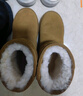 意爾康女靴雪地靴女冬季厚底加絨加厚保暖棉鞋百搭中筒短靴媽媽棉靴子 土黃色 加絨 【靴筒羊毛內里】 37 曬單實(shí)拍圖