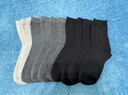 雅鹿10雙男士襪子男秋冬季精梳棉7A抗菌防臭中筒襪商務(wù)襪休閑棉襪混色 曬單實(shí)拍圖