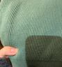 無(wú)印良品（MUJI）女式 棱紋編織 圓領(lǐng)短款針織衫 長(cháng)袖女款 女裝 薄款毛衣 綠色 XL (165/92A) 曬單實(shí)拍圖