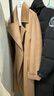 三只小山羊【楊冪同款】鉆石絨短款女主角 雙面100純羊絨大衣女修身版型大衣 加厚經(jīng)典里襯版：駝色（有掛面） S 曬單實(shí)拍圖