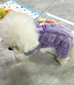 MIKI PAD狗狗衣服四腳絨衣秋冬季加厚保暖泰迪比熊雪納瑞小型犬寵物可牽引 紫色 M背長(cháng)25cm（按照背長(cháng)購買(mǎi)/參考體重4-6斤） 曬單實(shí)拍圖