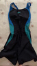 速比濤（Speedo）唐錢(qián)婷同款泳衣女泳感健身溫泉度假防曬修身顯瘦連體泳衣 黑/紫34 曬單實(shí)拍圖