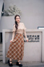 妃衣度（FYDOUL）連衣裙秋冬法式斗篷冬季穿搭女套裝毛衣女秋冬2025新款感小個(gè)子 上衣兩件套+格子裙【三件套】【小個(gè)子秋冬穿搭/長(cháng)裙 S 40/45kg 曬單實(shí)拍圖