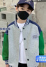左西男童棒球服外套秋裝2025新款兒童春秋款夾克韓版上衣潮 灰色 160 曬單實(shí)拍圖