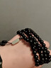 肅音黑檀木佛珠手串男生108顆念珠珠子長(cháng)款串珠多圈木質(zhì)檀木手鏈男款 8mm黑檀木圓珠108顆--和田玉款 曬單實(shí)拍圖