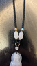 締晶和田玉手工編織吊墜掛繩子男女款可調節百搭簡(jiǎn)約玉佩項鏈飾品掛繩 黑色【可調節款】 曬單實(shí)拍圖