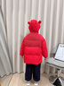 G.duck小黃鴨拜年服男童羽絨棉服冬季兒童裝保暖棉衣外套男寶寶冬裝棉襖 大紅色 150 建議11~12歲【140-150cm】cm 曬單實(shí)拍圖