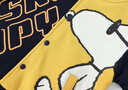 史努比（SNOOPY）童裝男童套裝兒童棒球外套衛褲兩件套休閑外出服 墨鏡史努比深藍 曬單實(shí)拍圖