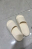 果洛菲（GUOLUOFEI）踩屎感eva拖鞋男女夏季浴室洗澡大碼防滑男士涼拖鞋 白色 44-45 曬單實(shí)拍圖