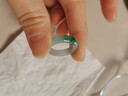 碧玉尊冰糯種翡翠玉戒指淺綠飄綠A貨珠寶玉石玉器首飾帶證戒圈18# 曬單實(shí)拍圖