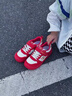 泰蘭尼斯閃燈板鞋冬季新款兒童休閑板鞋新年款男女童紅色厚底板鞋可控開(kāi)關(guān) 白/紅 30 內長(cháng)20.0適合腳長(cháng)18.5 曬單實(shí)拍圖