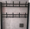 家用衣架鞋架一體簡(jiǎn)易衣帽架門(mén)口多層鞋架多功能簡(jiǎn)約出租房用鞋柜 【加粗框架】黑80cm帶置物板 曬單實(shí)拍圖