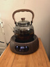 全度玻璃提梁壺家用小型電陶爐煮茶器燒水壺大容量保溫玻璃茶壺 提梁壺（煙灰色）+康米電陶 曬單實(shí)拍圖