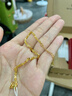 周六福  黃金手鏈女款5G足金亮面鳳尾鏈簡(jiǎn)約手飾 計價(jià) 16+3cm-1.75g 曬單實(shí)拍圖