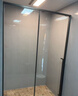 九牧【定制】一字形整體淋浴房一體式干濕分離淋浴隔斷推拉門(mén)浴屏E19 【E19】槍灰光玻 【阻尼緩沖】1.5-1.59（高2.0m） 曬單實(shí)拍圖