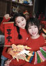 G.duck親子裝全家福一家三口四口秋冬紅色毛衣2024新款母子母女裝針織衫 紅色 100 (建議身高90-100CM 曬單實(shí)拍圖
