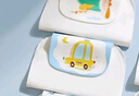 柯斯德尼（kidsneed）隔汗巾兒童3-6歲吸汗巾1-3歲兒童汗巾嬰兒0-1歲純棉幼兒園寶寶 5條裝 卡通動(dòng)漫 -交通男孩（6層） M（建議2-5歲）24*32cm 曬單實(shí)拍圖