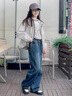 G.DUCKKIDS女童牛仔褲秋裝2024新款兒童洋氣大童秋冬裝長(zhǎng)褲加絨女孩直筒褲子 藍(lán)色23509 加絨 160cm 曬單實(shí)拍圖