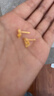 周六福（ZLF）黃金耳釘女款足金玫瑰花蝴蝶鏤空耳飾夢(mèng)幻森林系列 計價(jià) 一對-1.54g 曬單實(shí)拍圖