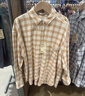 無(wú)印良品（MUJI）女式 法蘭絨 襯衫式夾克女外套25年秋季女裝 BC2POA5A 暗黃色格紋 M （160/84A） 曬單實(shí)拍圖