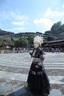 菲洛曼（FEILUOMAN）苗族服裝苗族服裝土家族旅拍苗疆少女民族風(fēng)漢元素阿卯西域新款風(fēng) 黑色 沒有帽子 均碼 曬單實拍圖