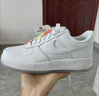 耐克（NIKE）官方空軍一號女子板鞋夏新款運動(dòng)鞋 AIR FORCE 1 IB8875 111白/白/白/冰川藍/柔黃/醒目橙 38.5 曬單實(shí)拍圖