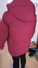 皮爾卡丹白鵝絨媽媽冬裝羽絨服女大碼鵝絨可拆卸帽子加厚中老年人外套 酒紅色 5XL 建議140-155斤 曬單實(shí)拍圖
