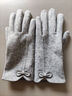 恒源祥羊毛保暖手套女秋冬季女士加厚毛線(xiàn)手套冬新年禮物防寒觸屏灰色 曬單實(shí)拍圖