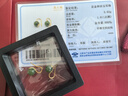 周六福足金999黃金耳鉤女和田碧玉耳飾 Y0913841 一對生日禮物 曬單實拍圖