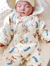 G.DUCKKIDS嬰兒連體羽絨服新生兒嬰幼兒冬季裝外出保暖抱衣男女寶寶衣服爬服 森林小屋羽絨服+手腳套 80 cm 適合9-12個(gè)月 曬單實(shí)拍圖