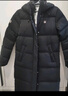 斐樂(lè )（FILA）女子長(cháng)款羽絨服冬季90%鵝絨長(cháng)袖保暖連帽運動(dòng)過(guò)膝開(kāi)衫外套上衣 深黑-BK L 曬單實(shí)拍圖