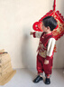 班喜迪男童漢服套裝秋裝寶寶周歲禮服嬰兒中式唐裝秋冬國風(fēng)兒童喜慶衣服 紅色 90 曬單實(shí)拍圖