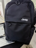 JEEP輕便雙肩包男士休閑通勤小型迷你背包隨身多功能旅游包大學(xué)生書(shū)包 黑色 曬單實(shí)拍圖