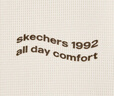 斯凱奇（Skechers）2025秋季新款舒適寬松休閑上衣時(shí)尚針織長袖T恤 象牙白色/001J L 曬單實(shí)拍圖