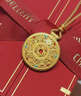 中國黃金（CHINA GOLD）八寶羅盤(pán)黃金項鏈女國風(fēng)百搭足金圓盤(pán)吊墜首飾中秋節禮物送老婆 【中金禮盒】八寶羅盤(pán)項鏈【棕繩】 約2.1g 曬單實(shí)拍圖