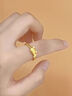 中國黃金（CHINA GOLD）黃金貓與魚(yú)戒指女款足金百搭指環(huán)手飾品情人節生日禮物送女友老婆 貓與魚(yú)戒指  圈號13  約0.9g 曬單實(shí)拍圖