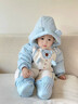 G.duck嬰兒羽絨服連體衣冬季抱衣寶寶加厚外出服新生兒鴨絨衣服防風(fēng)包腳 抱抱熊藍色  兒童節禮物 73 73(5-10個(gè)月 曬單實(shí)拍圖