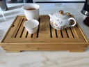 從簡(jiǎn) 家用竹制儲水式茶盤(pán)簡(jiǎn)約小號茶托盤(pán)功夫茶具茶臺竹托盤(pán) 高山竹盛水盤(pán)(中號)：35*23*6cm 曬單實(shí)拍圖